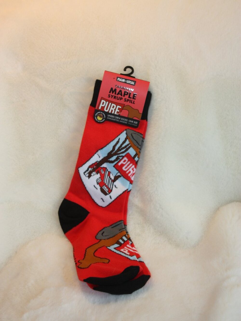 Maple Syrup Canadiana Socks